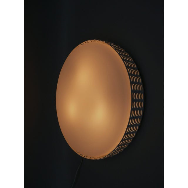 Vintage German Ceiling Light in Frosted Glass, 1960s For Sale - Image 6 of 18