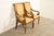Karges Furniture Karges French Regency Louis XVI Carved Walnut and Gold Gilt Armchairs | Pair For Sale - Image 4 of 15