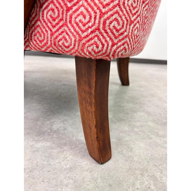 Wood Art Deco H237 Armchair attributed to Jindřich Halabala, 1930s For Sale - Image 7 of 12