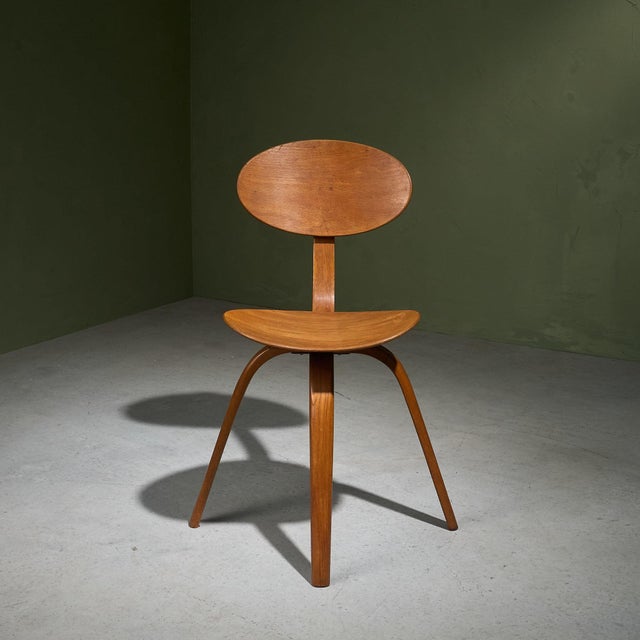 1940s Bow-Wood No. 03 Side Chair by Kwok Hoi Chan for Hugues Steiner, France, Late 1940s For Sale - Image 5 of 12