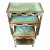 French Style Nesting Tables – Set of 3 Aqua Green Side Tables With Gold Leaf Details For Sale