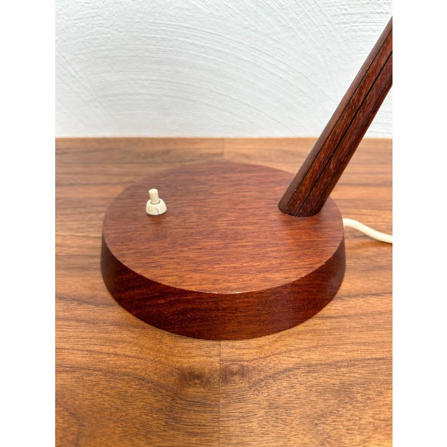 Vintage Danish Teak & Sisal Table Lamp from Temde Leuchten, 1960s For Sale - Image 6 of 7