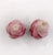 Fenton Art Glass Company Vintage Pink & White Swirl Art Glass Lamp Finials With Brass Bases - A Pair For Sale - Image 4 of 6