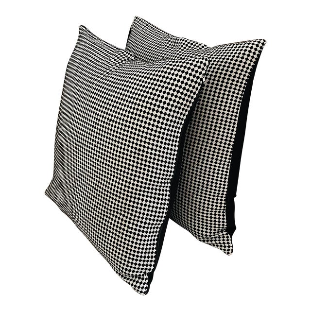 Pair of Color Block Textile Pillow Shams - Set of 2 For Sale