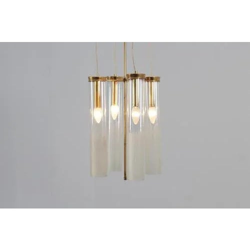 Mid-Century Modern Brass and Glass Suspension Lamp from Arredoluce Monza, Italy, 1960s For Sale - Image 15 of 18