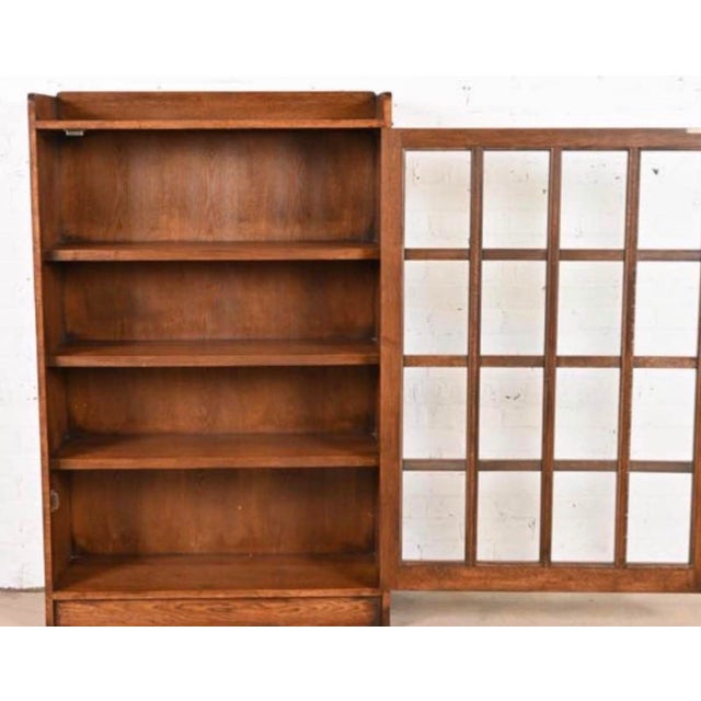 Stickley attributed Mission Oaks Arts & Craft Bookcase Cabinet