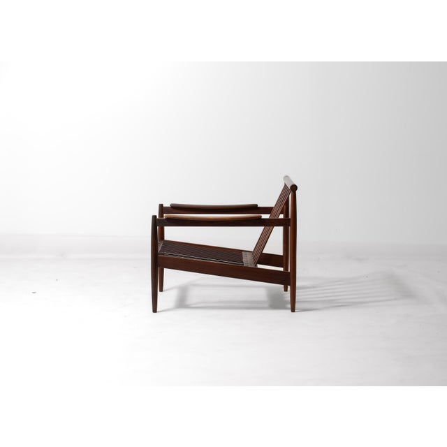1960s Danish Lounge Chair in Teak and Corduroy, 1960s For Sale - Image 5 of 13