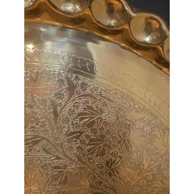 1950s Lacquered Brass Tray Spider Leg Tray Table For Sale - Image 4 of 9