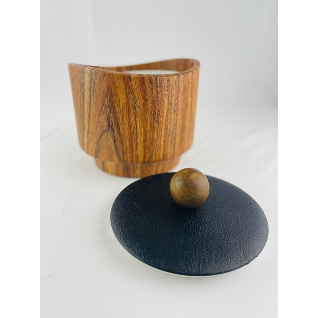 Kraftware MidCentury Faux Wood Ice Bucket Chairish