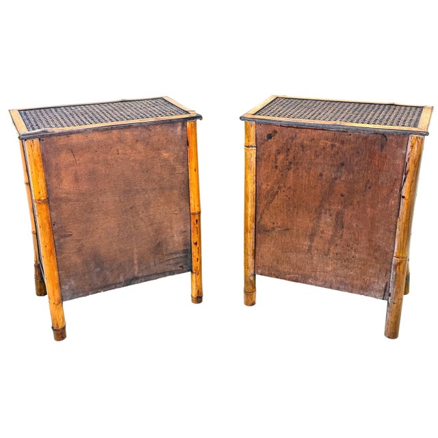 19th Century Aesthetic Table Top Bamboo Cupboards, 1880, Set of 2 For Sale - Image 6 of 13