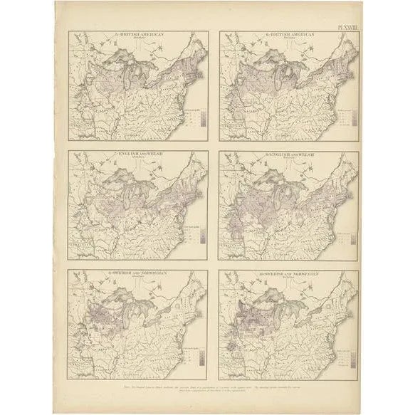Late 19th Century Chart of British American, 1874, Paper For Sale - Image 5 of 5