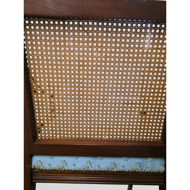 Brown Louis XVI–inspired 1950s Vintage Cane Back Chairs- A Pair! For Sale - Image 8 of 11