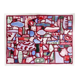 "Collected, No. 21, Pass My Wine" Collage on Paper For Sale