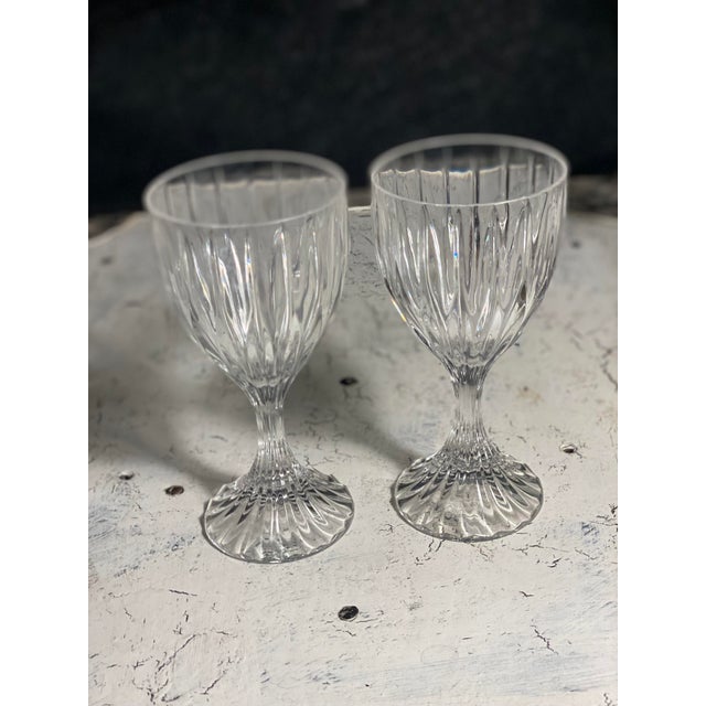 Glass 2000s Mikasa Park Lane Tall Wine Glasses- Set of 2 For Sale - Image 7 of 7