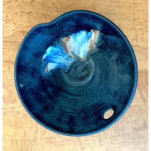 Ceramic Vintage Glazed Studio Pottery Bowl For Sale - Image 7 of 12