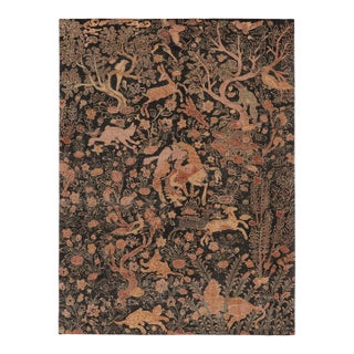 Modern Classics Persian Hunting Narrative Distressed Rug by Rug & Kilim, India For Sale