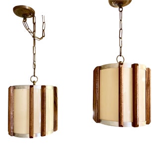 Pair of Modern Pendant Lamps | Italian Style For Sale