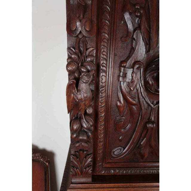 2000 - 2009 Richly Carved Neo-Renaissance Cabinet in Oak For Sale - Image 5 of 13