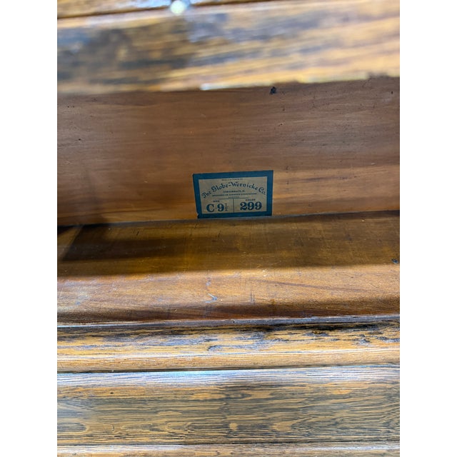 Globe Wernicke Early 20th Century Globe-Wernicke 4-Stack Oak Barrister "Elastic" Bookcase For Sale - Image 4 of 8