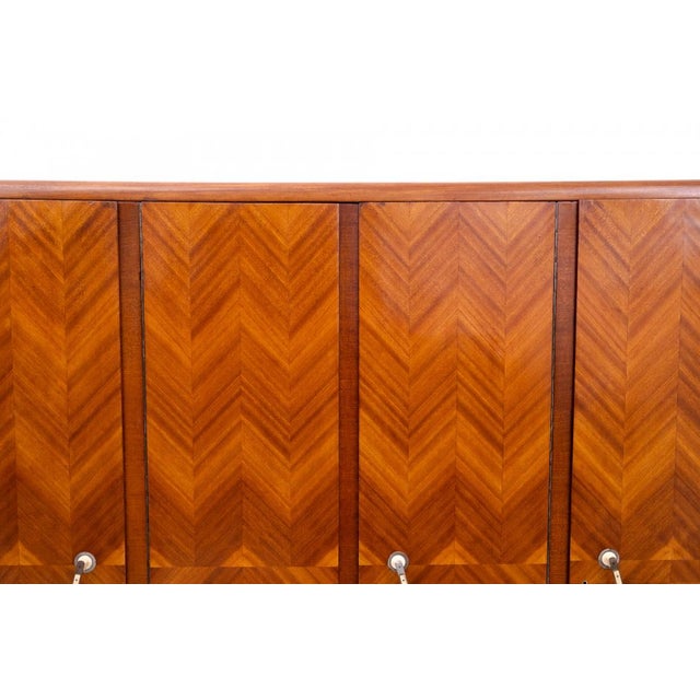 Art Deco Four-Leaf Wardrobe, Poland, 1940s For Sale - Image 9 of 12