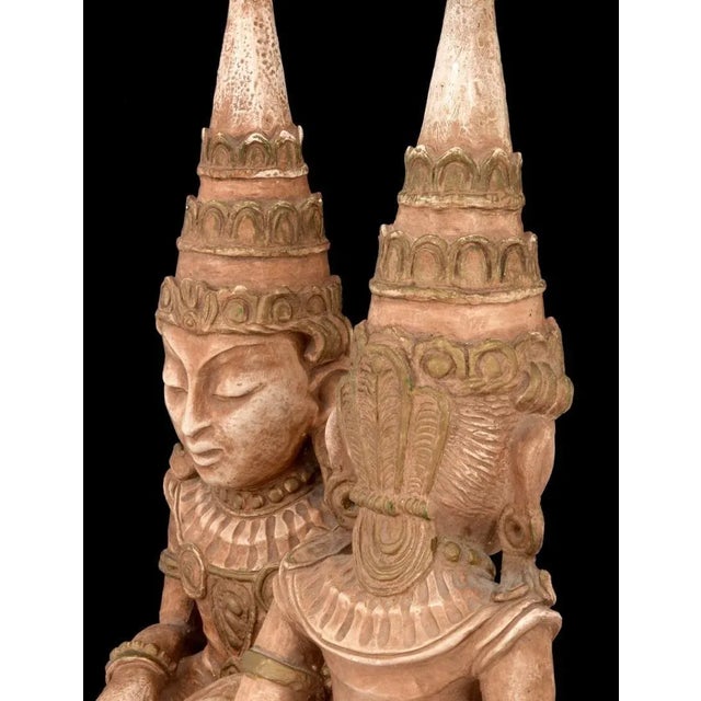 Mid 20th Century Mid 20th Century James Mont Buddha Statue Lamps - a Pair For Sale - Image 5 of 8
