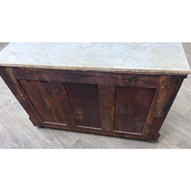 Antique Late 1800s Victorian Eastlake Marble Top Walnut Dresser For Sale - Image 13 of 13