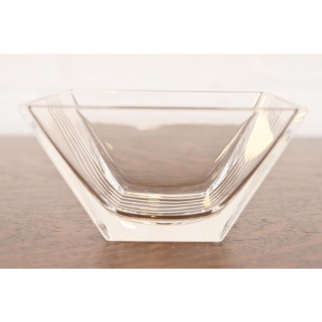 Transparent Tiffany & Co. Cut Crystal Snack Bowls, Pair For Sale - Image 8 of 12
