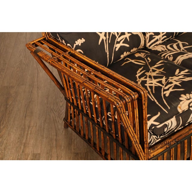 Antique Split Reed Rattan Sofa For Sale - Image 16 of 18