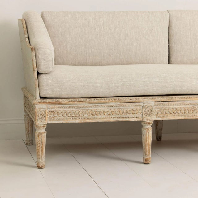 18th Century Swedish Gustavian Period Painted Sofa 'Trägsoffa' For Sale In Wichita - Image 6 of 12
