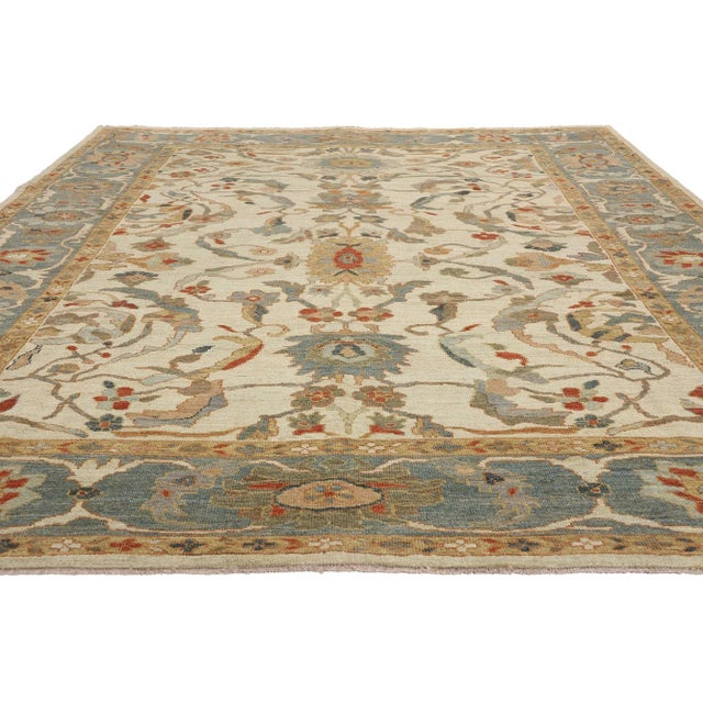 Contemporary Organic Modern Persian Sultanabad Rug - 08'11 X 12'00 For Sale - Image 3 of 9