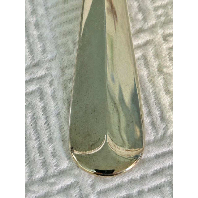 Metal Vintage Large 12.5” Italian Silver Plate Salad or Buffet Serving Pieces For Sale - Image 7 of 8