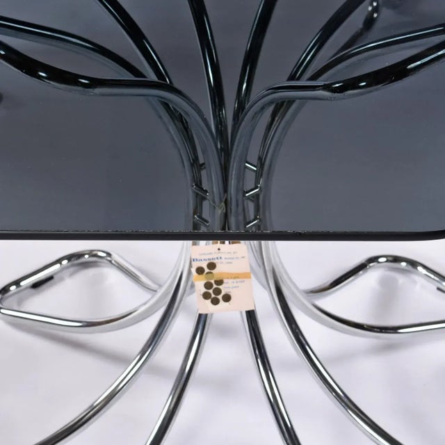 1970s Post Modern Black and Chrome Dining Set With Daystrom Scoop Chairs For Sale - Image 11 of 12