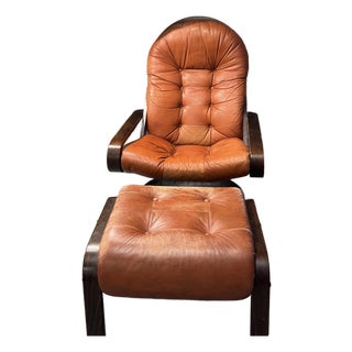 Mid Century Rykken for Norway Chair and Ottoman For Sale