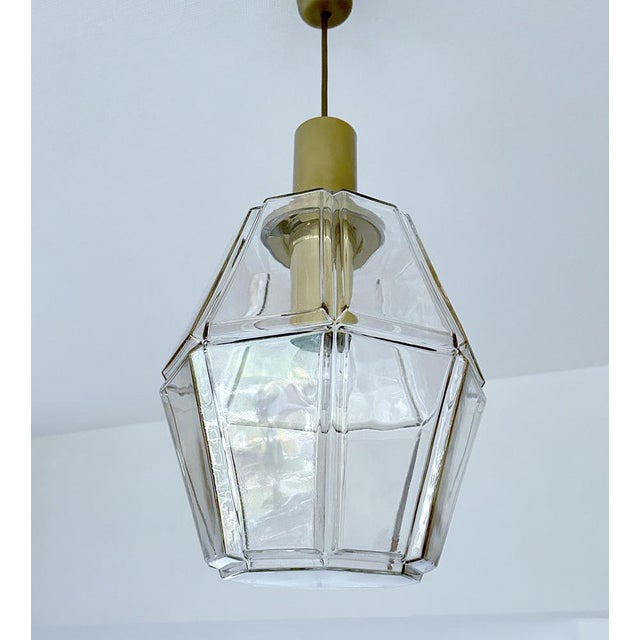 Vintage Pendant Light in Glass from Limburg For Sale - Image 12 of 18