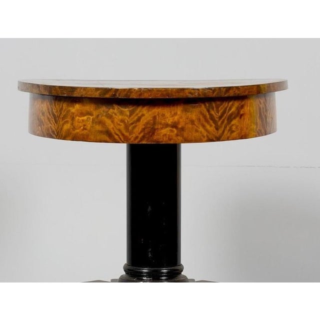 Swedish Biedermeier Pedestal Table in Golden Birch with Lion's Feet, 1800s For Sale - Image 4 of 5