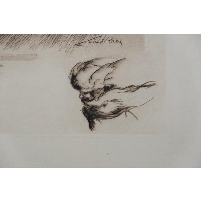 Alméry Lobel-Riche, Portrait de femme au manteau de fourrure, Etching For Sale - Image 7 of 8