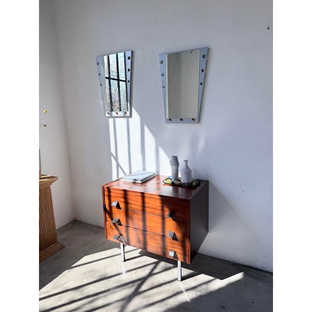 Teak Chest of Drawers with Leather Handles, 1960s For Sale - Image 6 of 18