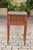 French French 1860s Walnut Side Table with Tambour Door, Marble Top and Tapered Legs For Sale - Image 3 of 10