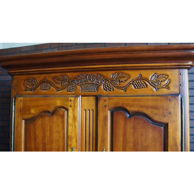 French Provincial Country French Armoire ~ Tv Cabinet For Sale - Image 3 of 8