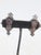 Signed La Rel to the back of the clips, Rhine Stone diamond shapes with crests at the top and bottom—silver metal and...