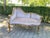 French 1950s French Louis XVI Pink Velvet Corner Settee For Sale - Image 3 of 16