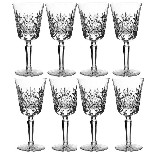 Contemporary 1980s Lenox Crystal Wine Glasses Charleston Pattern - Set of 8 For Sale - Image 3 of 3
