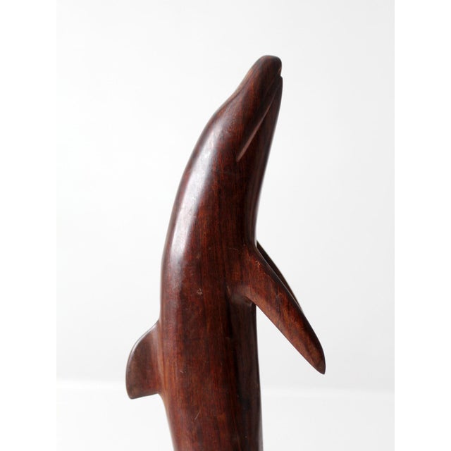 Mid-Century Ironwood Dolphin Sculpture For Sale - Image 10 of 11