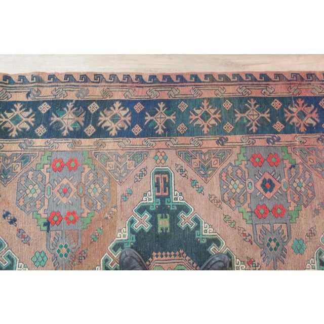 Hand Woven Embroidery Vintage Floor Kilim -11' 6'' X 6' For Sale - Image 12 of 12