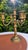 Art Deco brass five-arm candlestick, dimensions: height 27.8 cm; inner candle holder diameter 1.3 cm; base diameter 11 cm;...