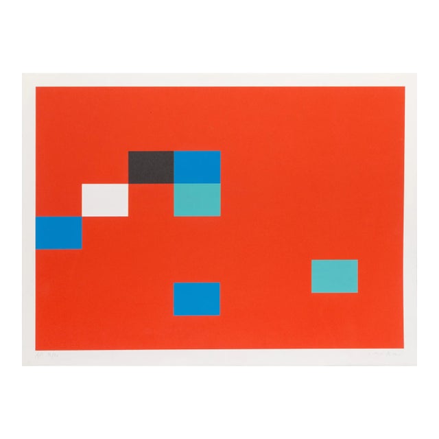 Kyohei Inukai, Seven Units on Red, Serigraph For Sale