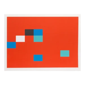 Kyohei Inukai, Seven Units on Red, Serigraph