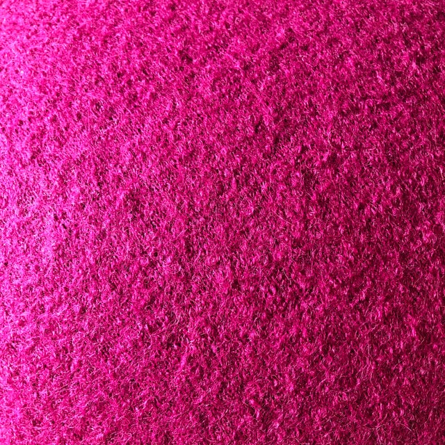 Mushroom Ottoman in Fuchsia Wool For Sale - Image 9 of 9