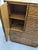 Wood Vintage Dixie Rattan & Wicker Armoire With Brass Handles For Sale - Image 7 of 10