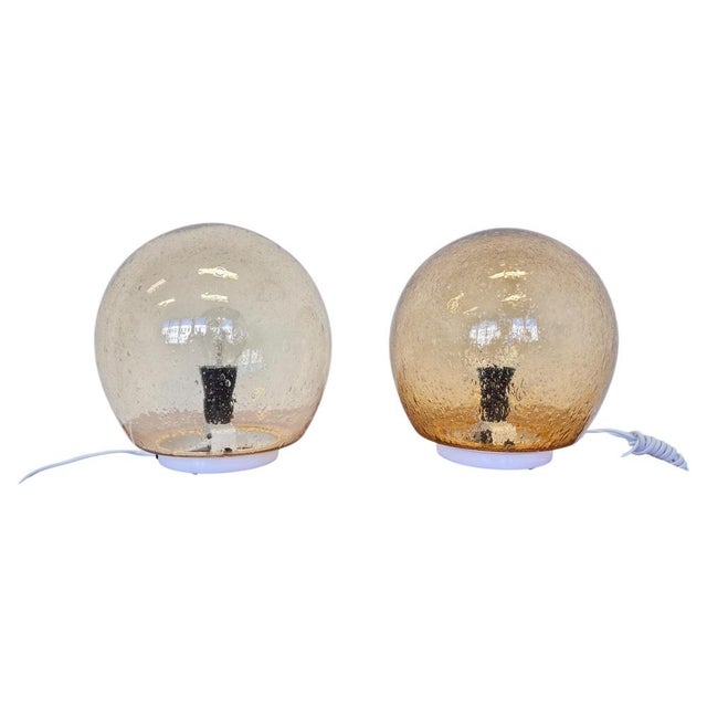 Mid-Century Modern Artglass Table Lamps, 1980s, Set of 2 For Sale - Image 8 of 8